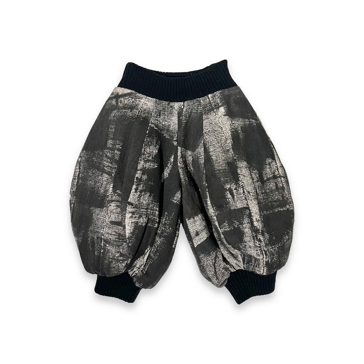Puffer Shorts , Black & White, MINON CAPSULE