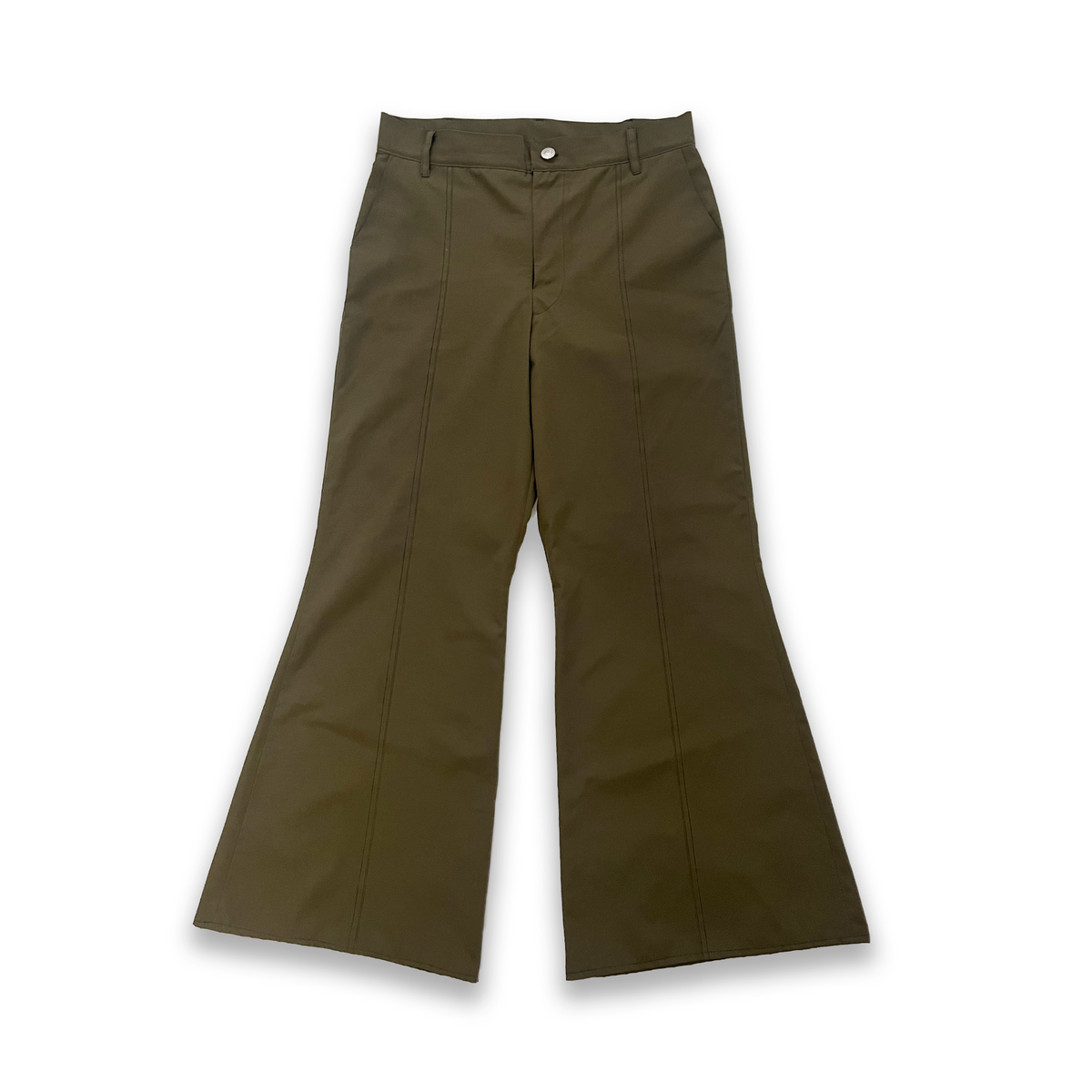 Nylon Parachute Flared Pants, Unisex, Olive Green, ENFANT-SOLDAT COLLECTION